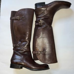 Naturalizer 'Jamison' Brown Leather Boots Size 7 1/2 M
